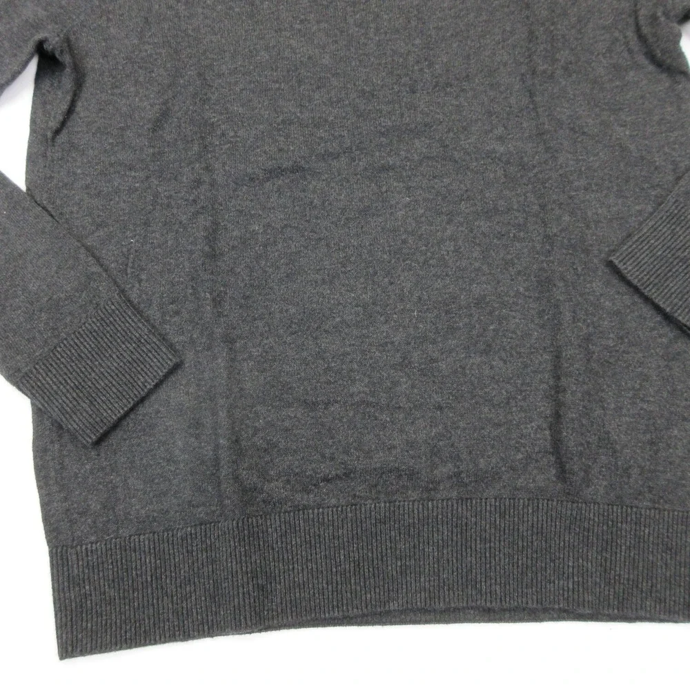 Abercrombie & Fitch Sweater Mens Small Gray Crewneck Cotton Cashmere Logo